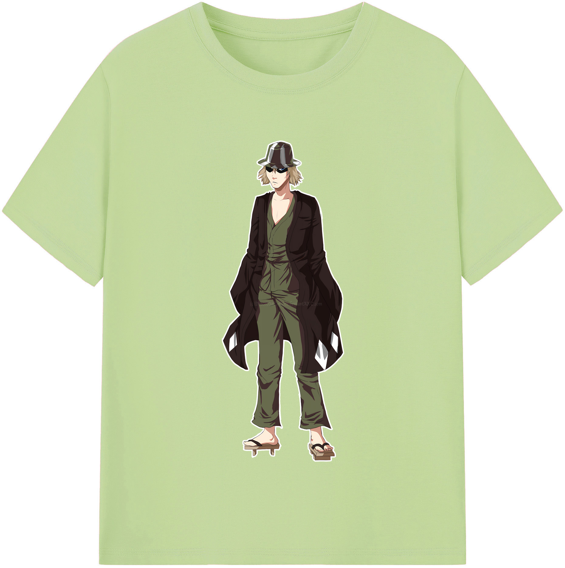 （画像用） "ブリーチ 浦原 喜助（うらはら きすけ） BLEACH Urahara Kisuke " 綿100％半袖Tシャツ（フロントプリント）